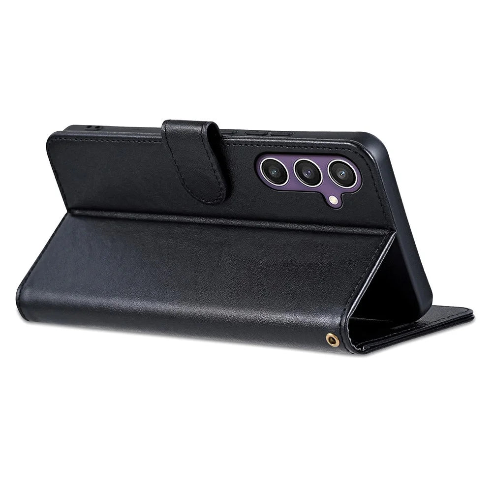 AZNS For Samsung Galaxy A35 5G Case Anti-Scratch PU Leather Stand Wallet Phone Cover - Blue - 4