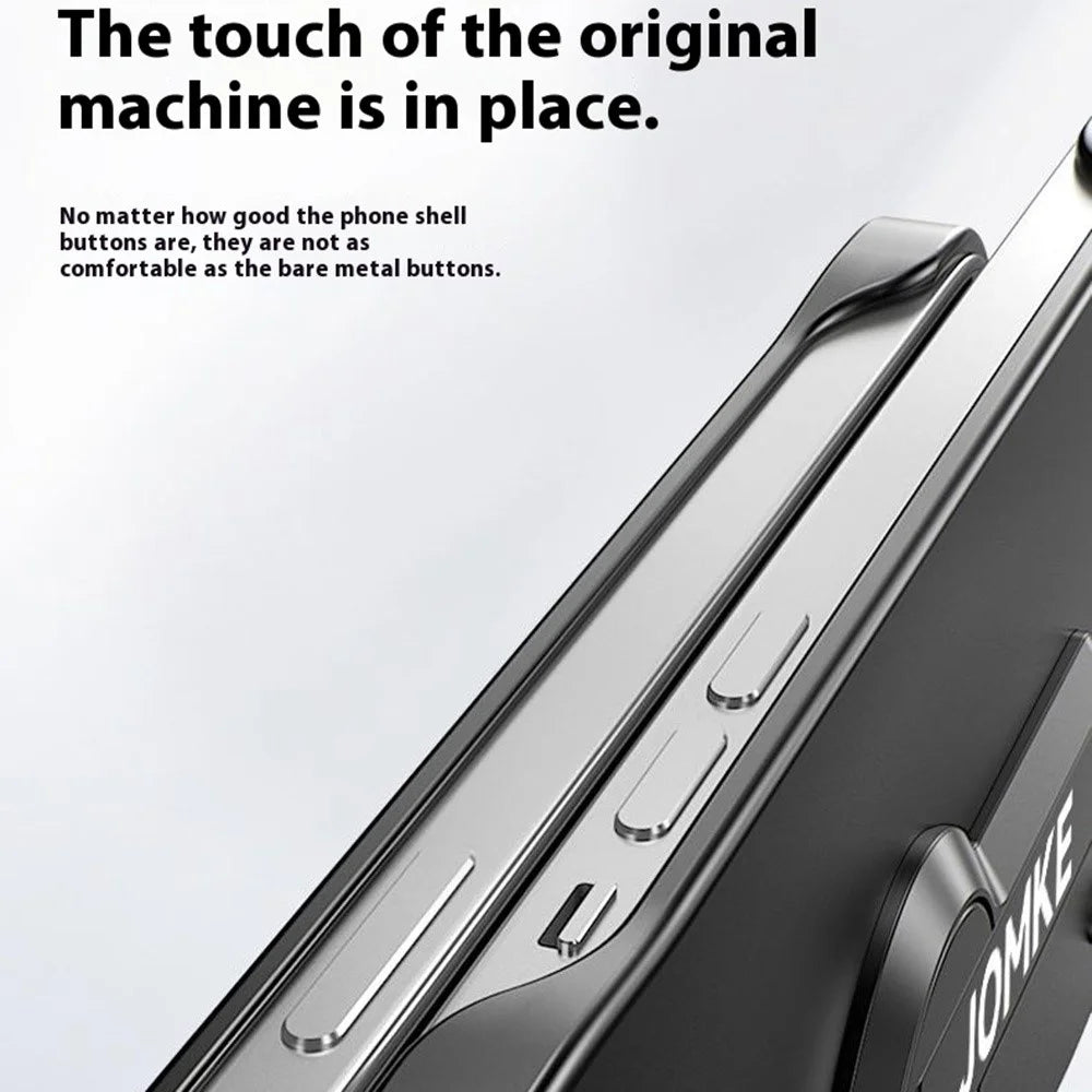 For Samsung Galaxy S25 Case Hard PC Frameless Baking Paint Kickstand Phone Cover - Black - 4