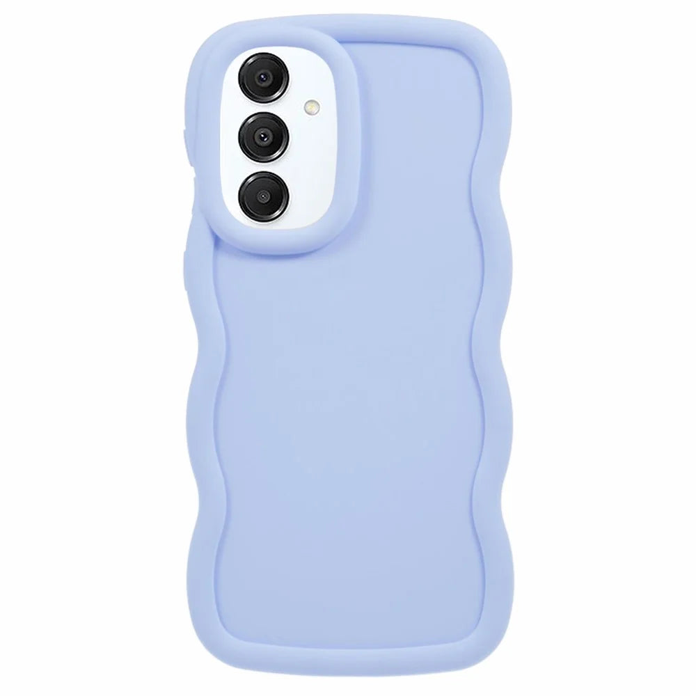 For Samsung Galaxy A16 4G / 5G Case TPU Protective Phone Cover Unique Curly Wave Frame - Purple - 1