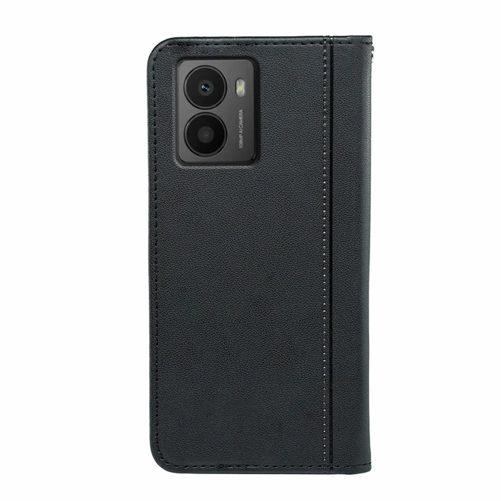 HX01 For HMD Fusion 5G Wallet Case Magnetic Closing PU Leather Phone Cover - Black - 6