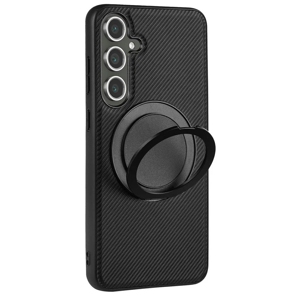 VILI TCY Series for Samsung Galaxy S25 Magnetic Phone Case Ring Kickstand PC+TPU Back Cover - 1