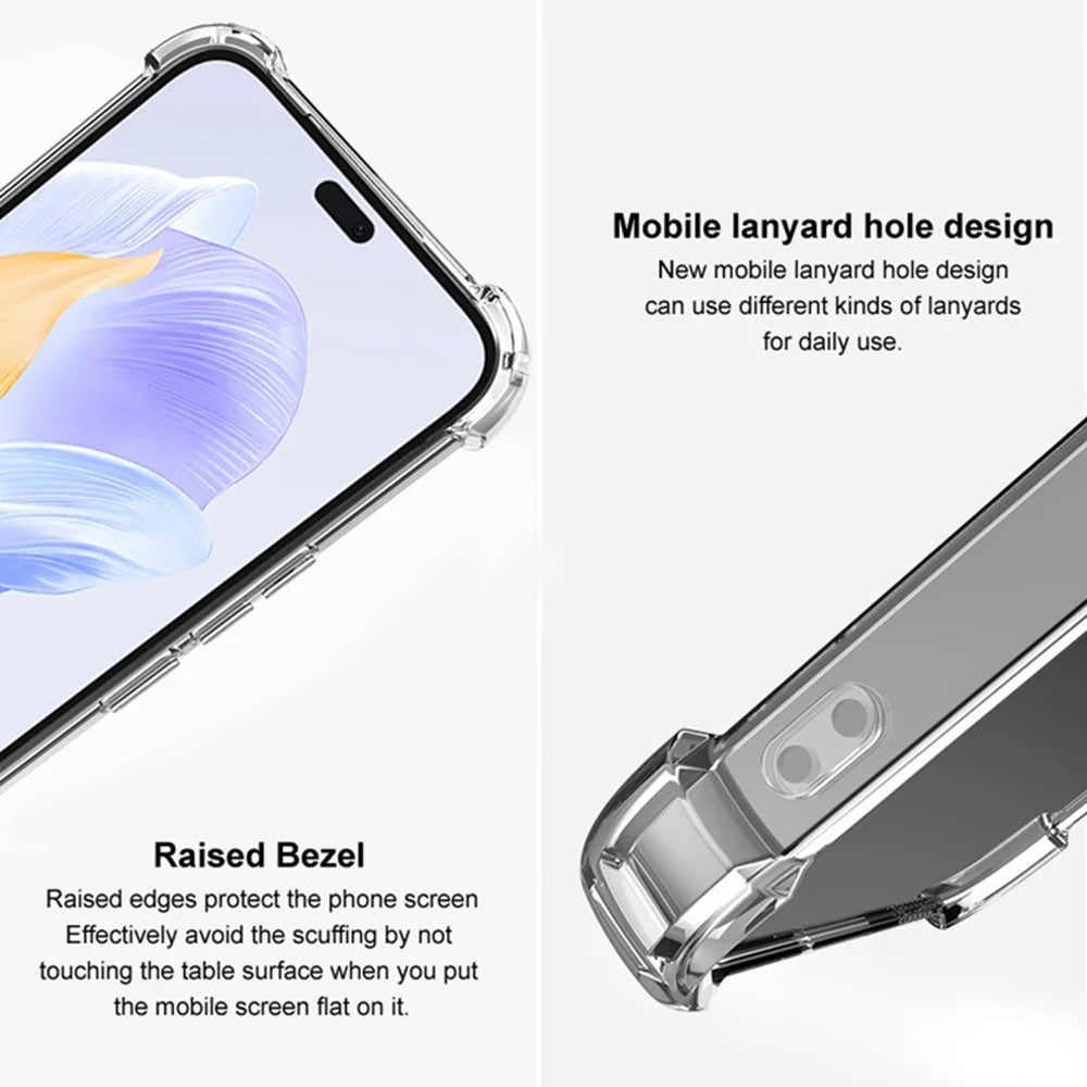 IMAK UX-4 Series For iPhone 15 Pro Case Straight Frame Four Corner Shockproof Clear TPU Cover - 6