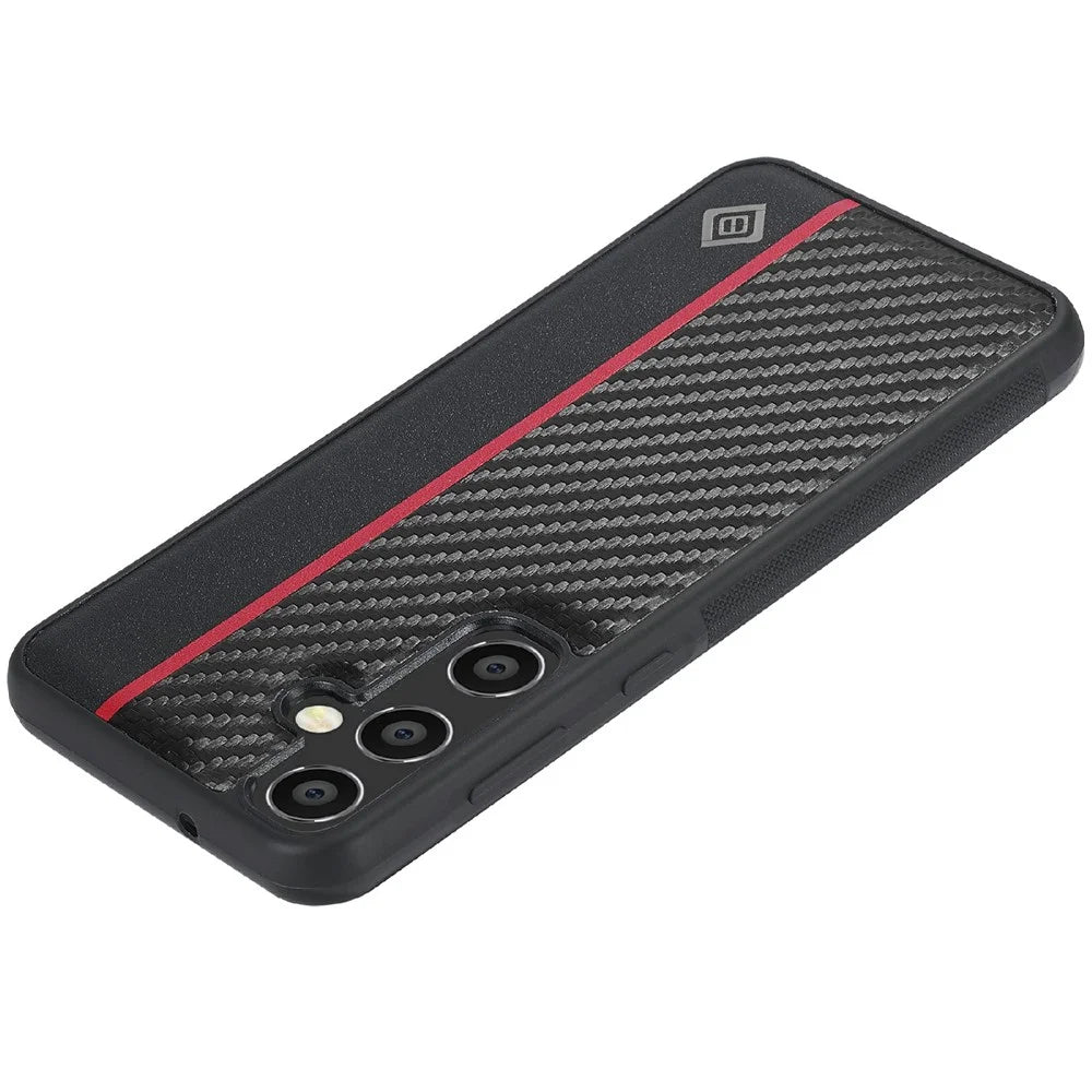 LC.IMEEKE For Samsung Galaxy S25+ Case Carbon Fiber Texture Leather+TPU+EVA Phone Cover - 6