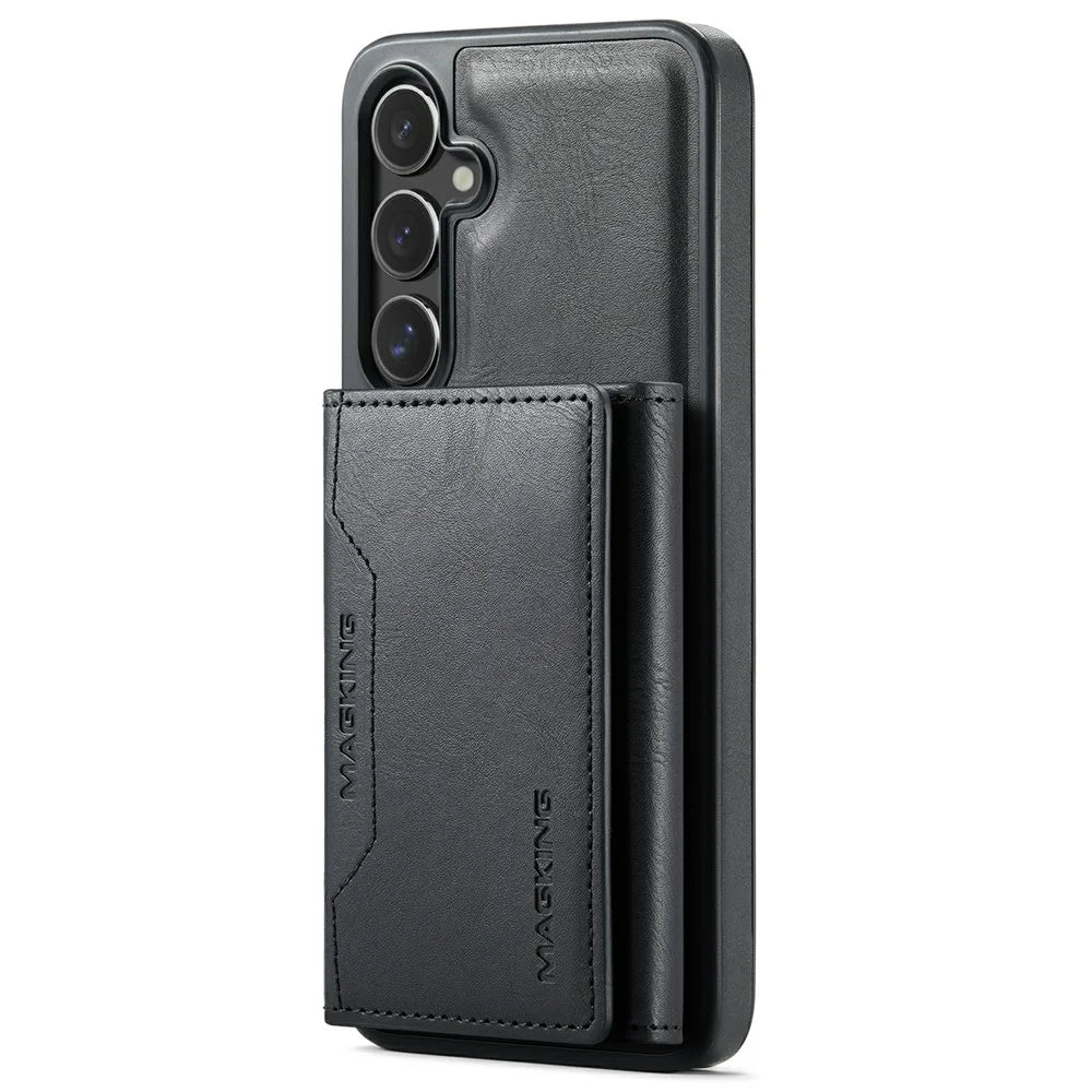 MAGKING K2 Series For Samsung Galaxy S25+ Magnetic Case PC+TPU+PU Phone Cover - Black - 2