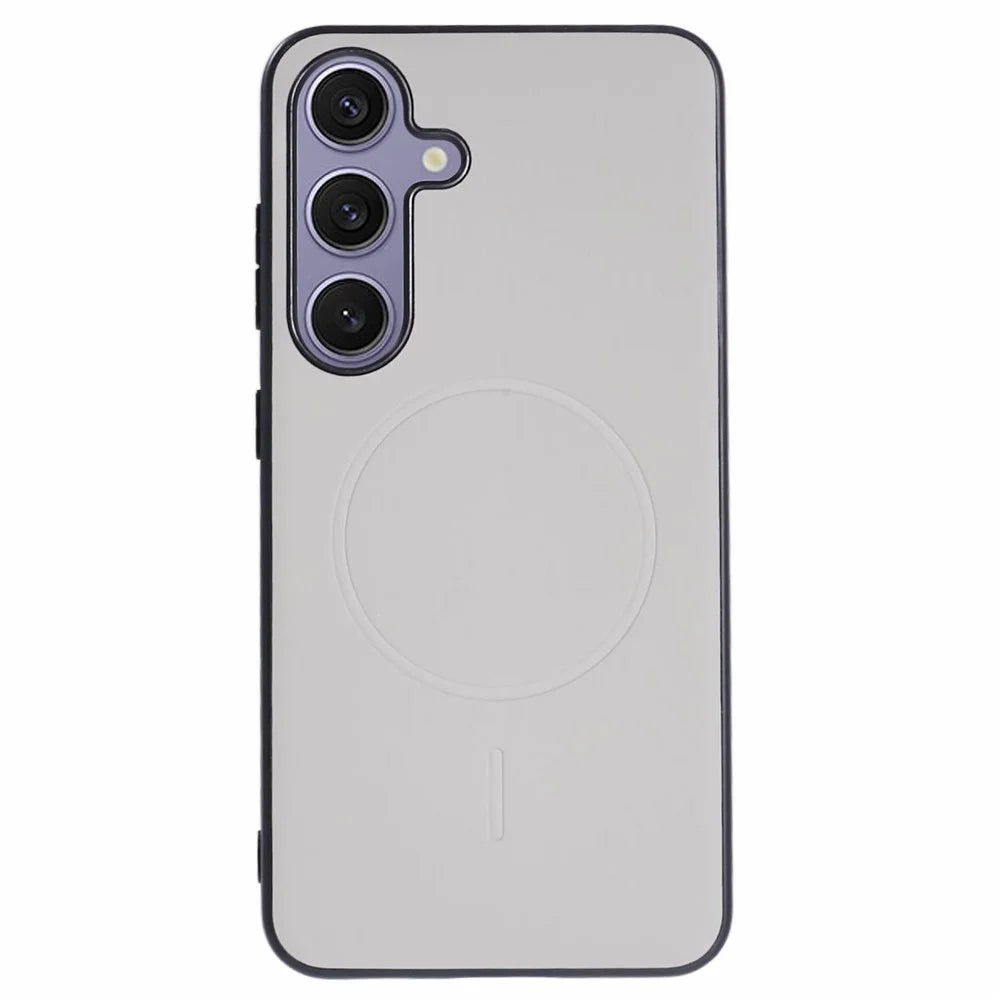 X-LEVEL For Samsung Galaxy S25+ Magnetic Case PC+TPU+PU Phone Back Cover - Grey - 1