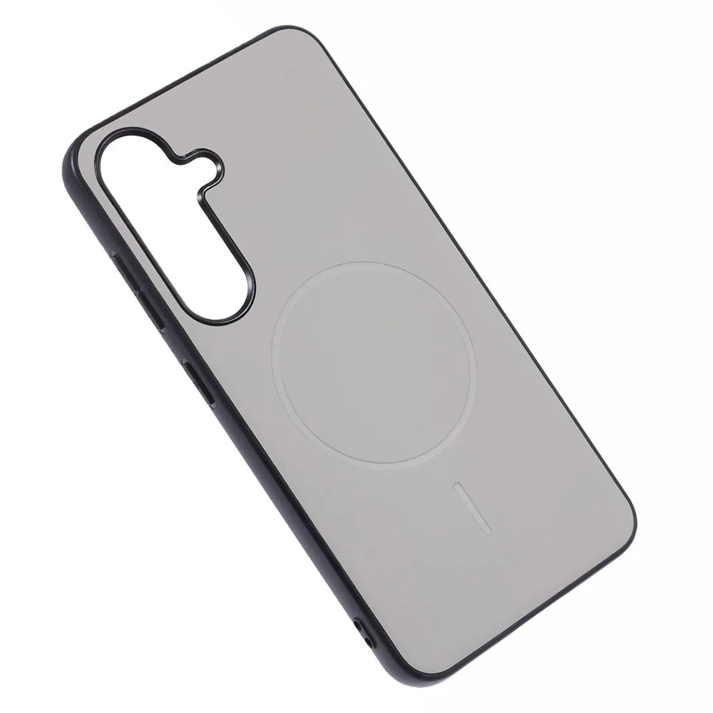 X-LEVEL For Samsung Galaxy S24 Magnetic Case PC+TPU+PU Phone Back Cover - Grey - 6
