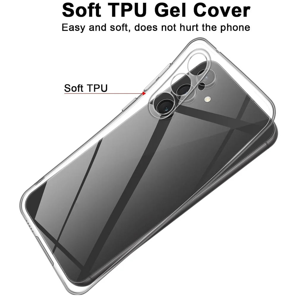 For Samsung Galaxy A26 5G Case Anti-Fingerprint Crystal Clear TPU Phone Cover - 3