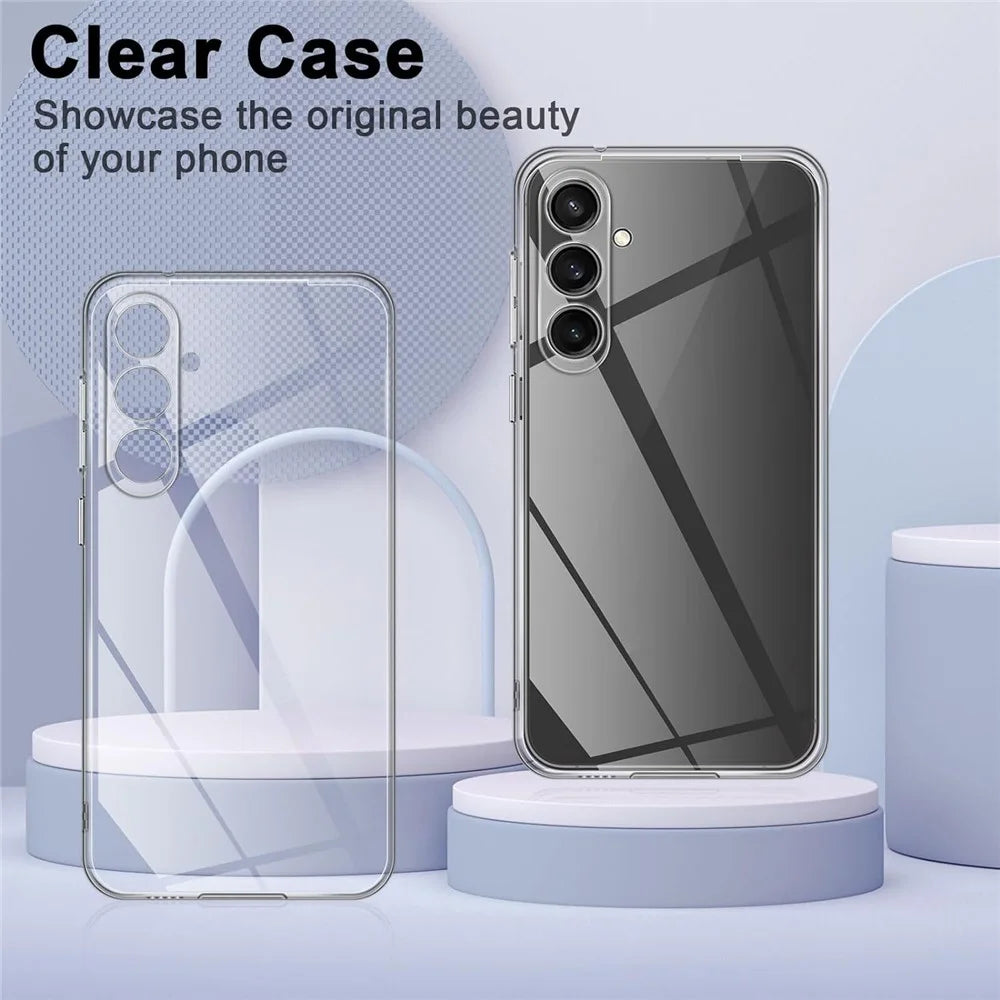 For Samsung Galaxy A26 5G Case Anti-Fingerprint Crystal Clear TPU Phone Cover - 6