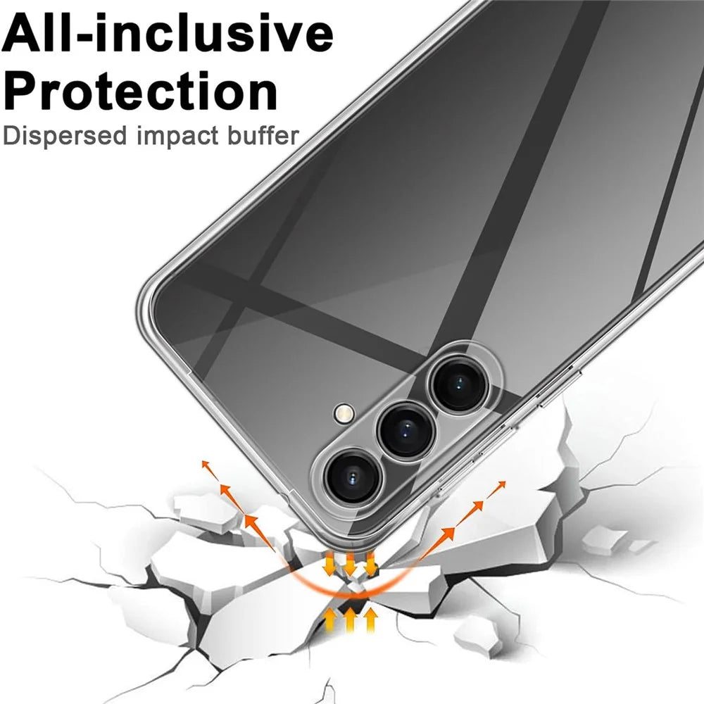 For Samsung Galaxy A36 5G Case Anti-Fingerprint Crystal Clear TPU Phone Cover - 2