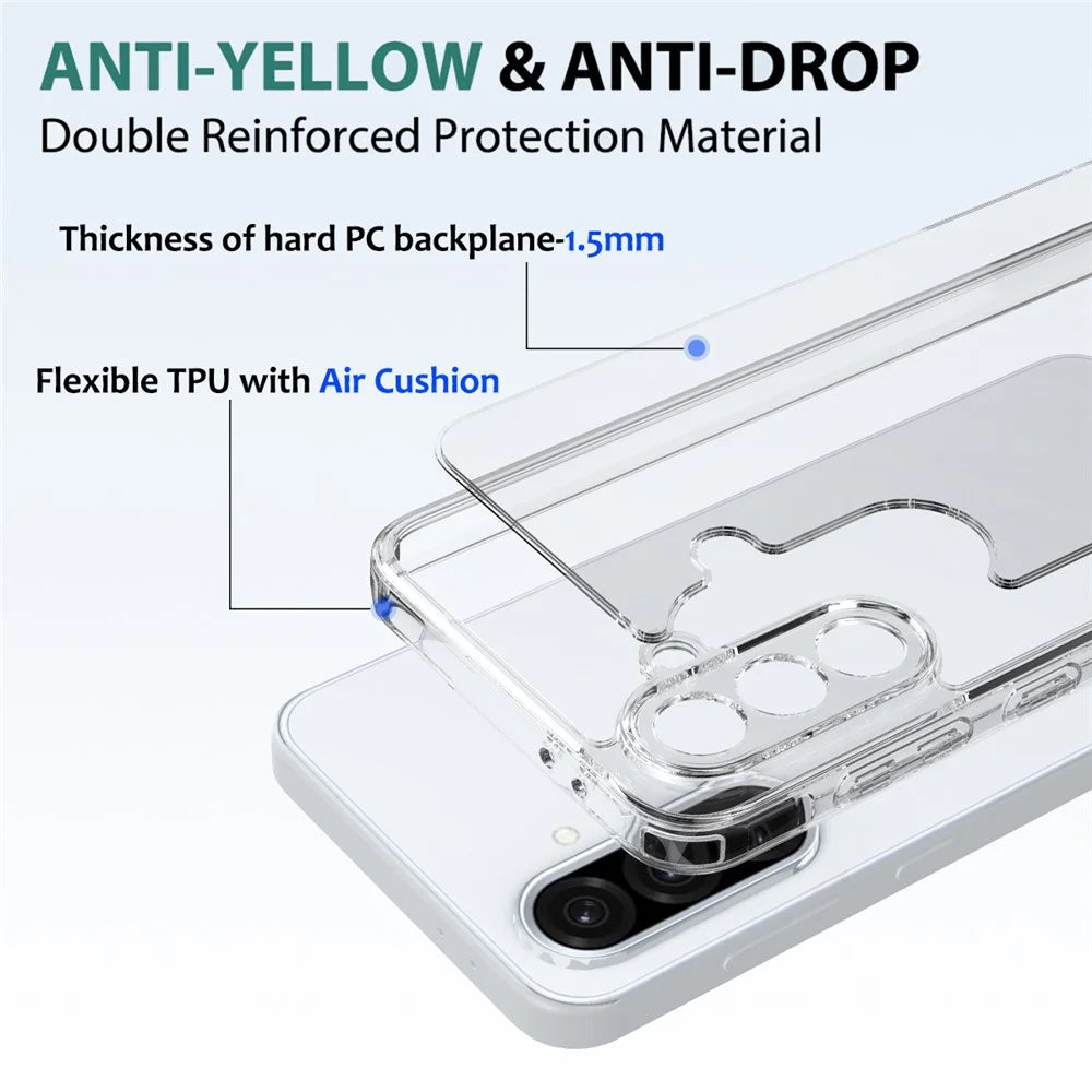 For Samsung Galaxy A26 5G Clear Phone Case TPU+Acrylic Shockproof Phone Back Cover - 6