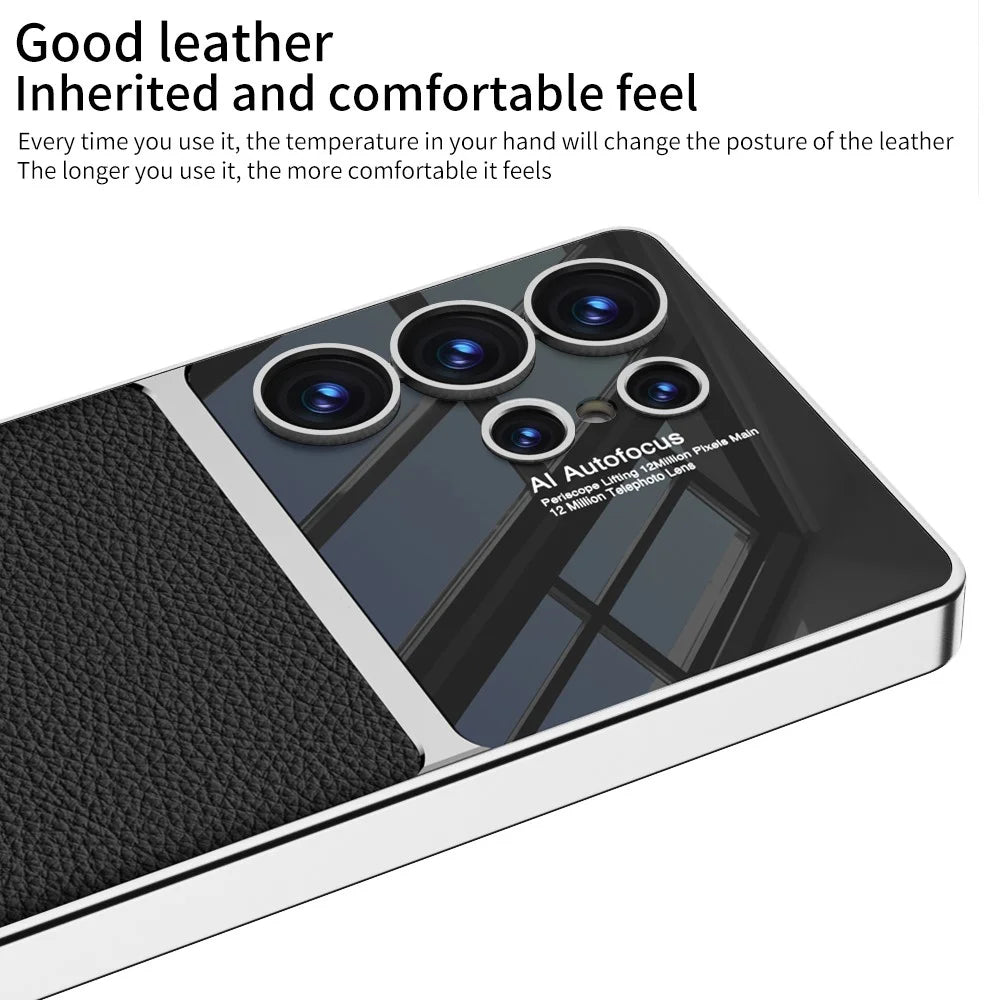 GKK For Samsung Galaxy S25 Ultra Case Electroplated PU+PC+TPU Phone Back Cover - Green - 2