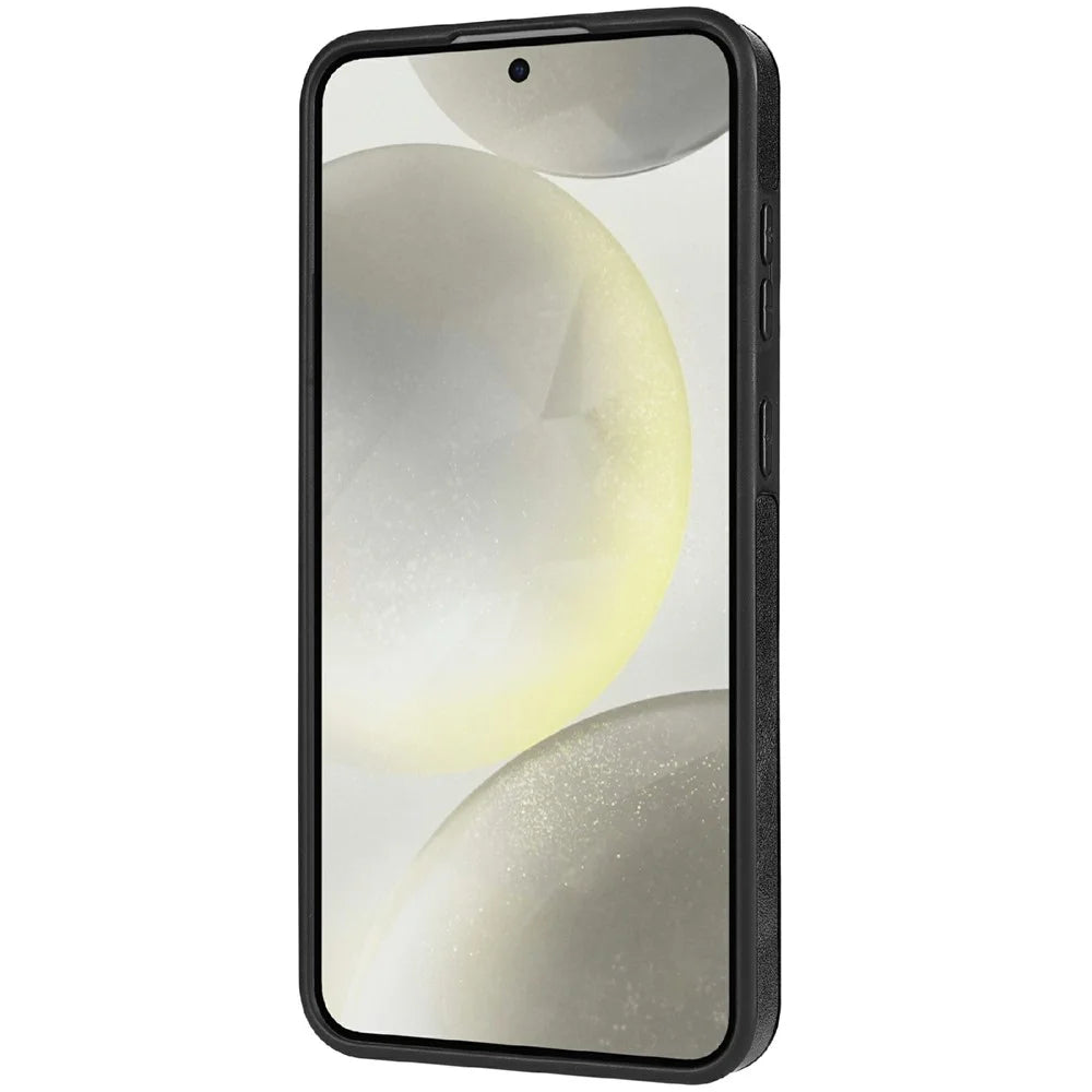 CSJ-P3 For Samsung Galaxy S24+ Magnetic Case PC+TPU+Leather Back Cover - Black - 3