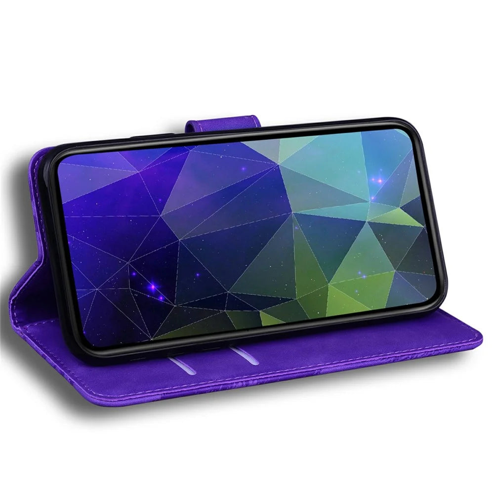 For Samsung Galaxy A18 5G / A17 5G / A17 4G / A26 5G Case Solid Color Leather Wallet Phone Cover - Purple - 3