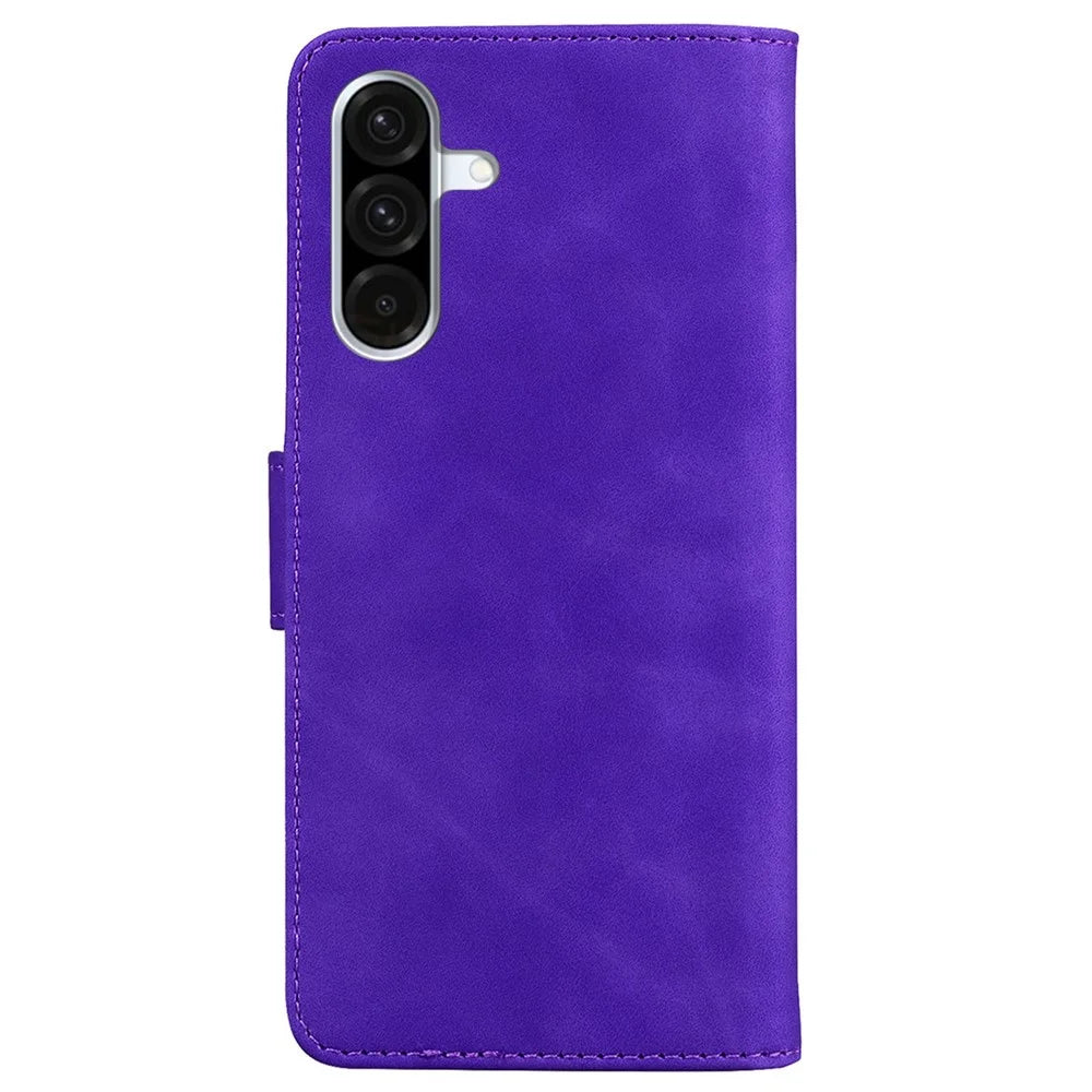 For Samsung Galaxy A18 5G / A17 5G / A17 4G / A26 5G Case Solid Color Leather Wallet Phone Cover - Purple - 7