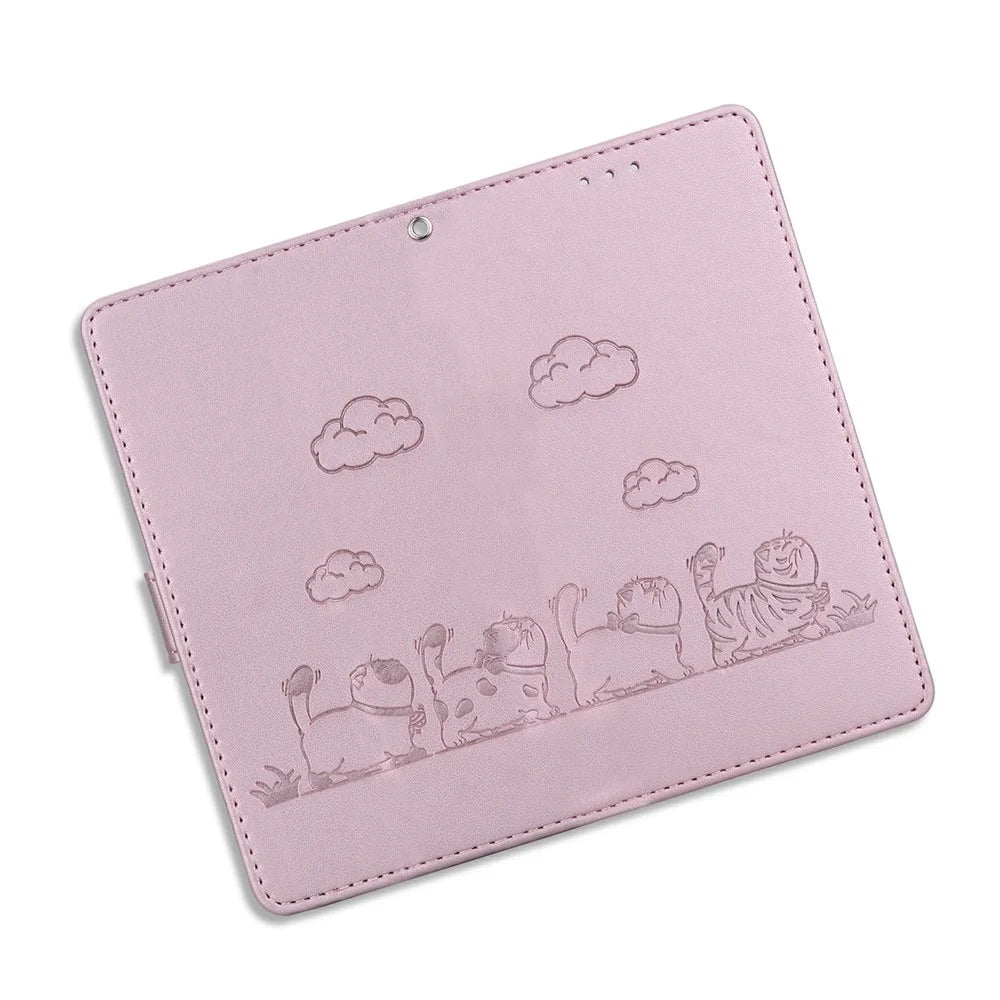 For Samsung Galaxy A18 5G / A17 5G / A17 4G / A26 5G Case RFID Blocking Kitten Pattern TPU+PU Leather Phone Cover - Pink - 5