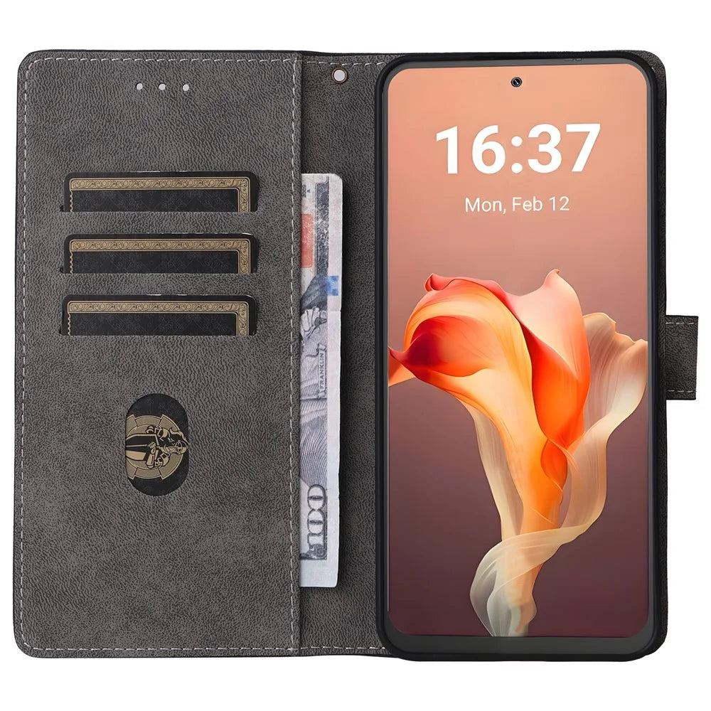 For Blackview Shark 9 5G Wallet Case RFID Blocking PU Leather Cover Stand View - Black - 2