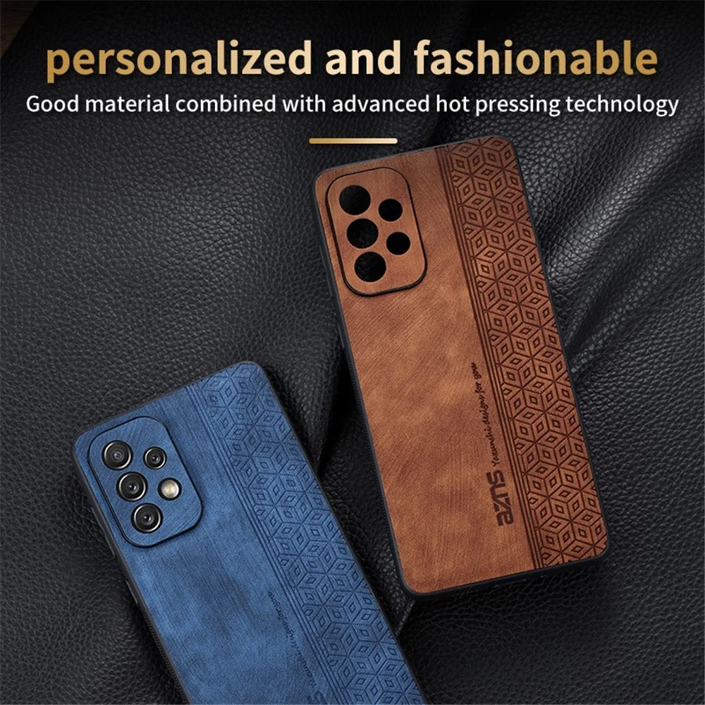 AZNS For Samsung Galaxy A13 4G Anti-scratch Cell Phone Cover Shell Imprinted Pattern PU Leather+TPU Phone Case - Brown - 7