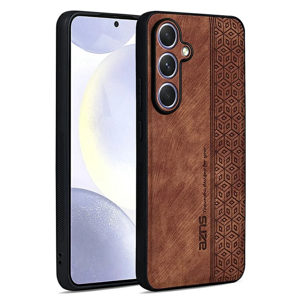 AZNS For Samsung Galaxy A36 5G Case Protective PU Leather Covered TPU Phone Shell - Brown - 1