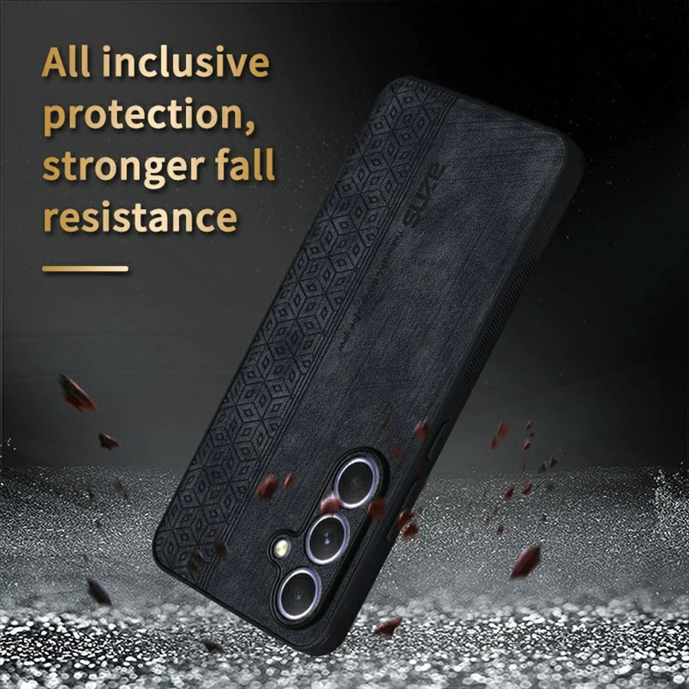 AZNS For Samsung Galaxy A56 5G Case Protective PU Leather Covered TPU Phone Shell - Brown - 4