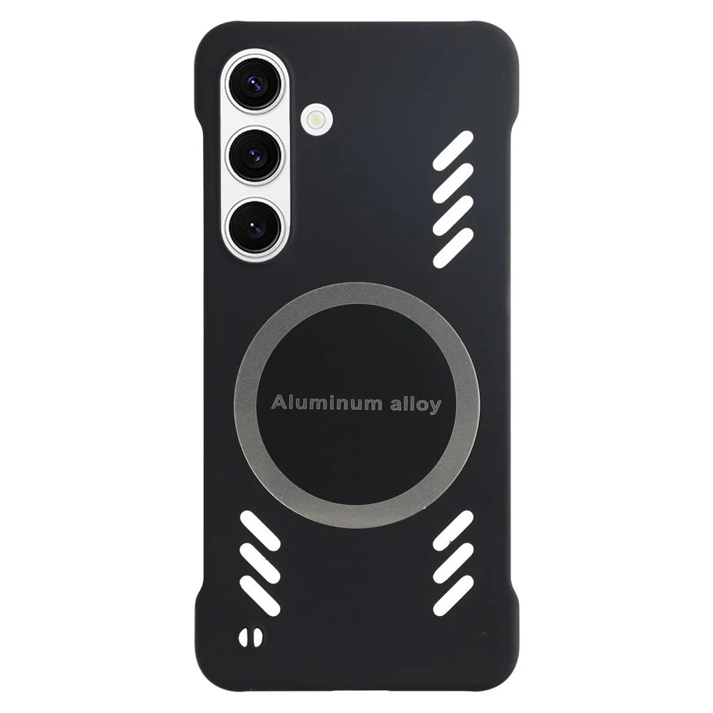 For Samsung Galaxy S24+ Case Hard PC Frameless Heat Dissipation Phone Cover - Black - 1