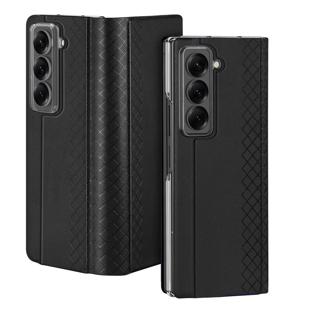 DUX DUCIS For Samsung Galaxy Z Fold Special Cases with Card Slot  Bril Series Leather Phone Cover Stand - Black - 2