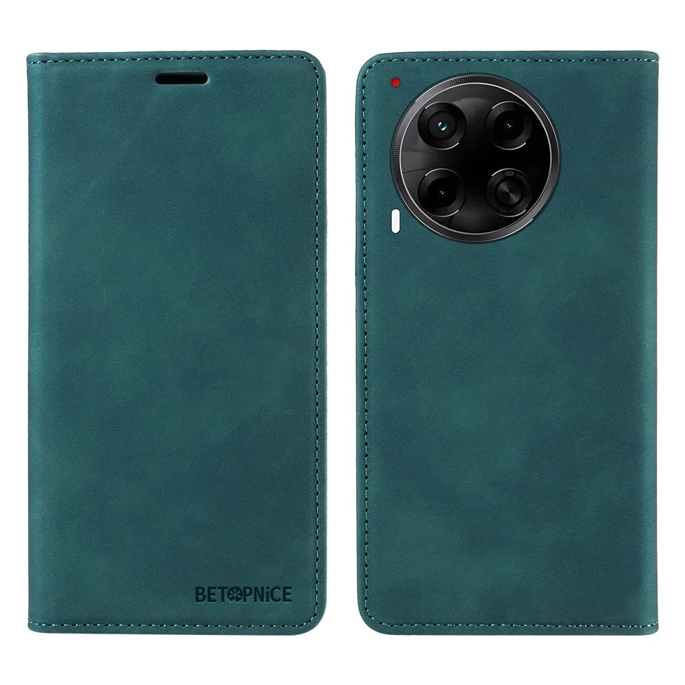 BETOPNICE 003 For TECNO Camon 30S Pro 4G / Camon 30S 4G Wallet Case Leather Phone Cover with Stand - Green - 1