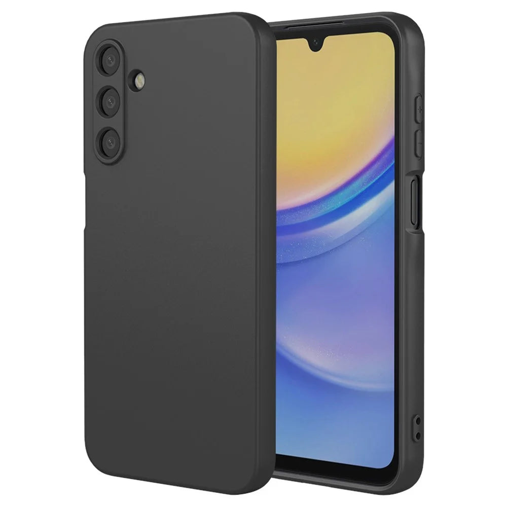 For Samsung Galaxy A36 5G Case Scratch Resistant Soft TPU Back Cover - Black - 1