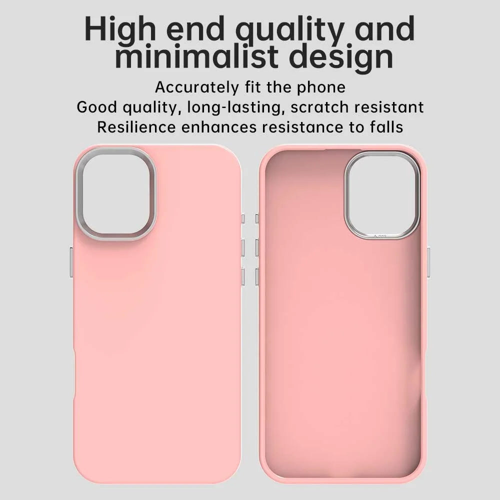 For iPhone 16 Plus Case TPU + TPE Anti Drop Protection Phone Cover - Pink - 5