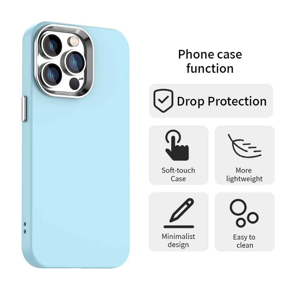 For iPhone 12 / 12 Pro Case TPU + TPE Anti Drop Protection Phone Cover - Blue - 2