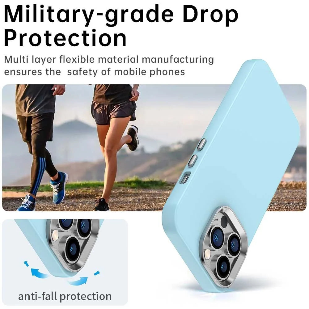 For iPhone 12 / 12 Pro Case TPU + TPE Anti Drop Protection Phone Cover - Blue - 3
