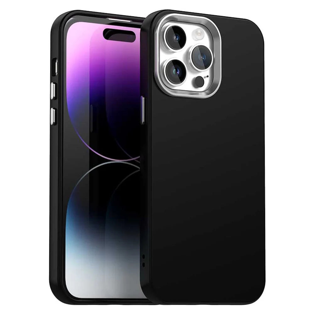 For iPhone 14 Pro Case TPU + TPE Anti Drop Protection Phone Cover - Black - 1