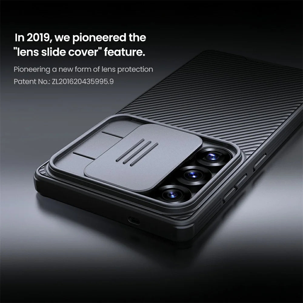 NILLKIN Camshield Pro for Samsung Galaxy S25 Ultra Magnetic Case TPU+PC Phone Cover with Slider Camera - Black - 6