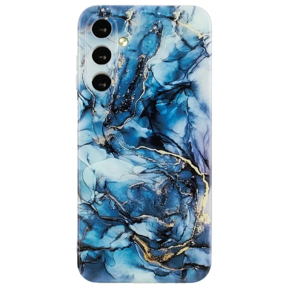 For Samsung Galaxy A36 5G Case Flexible TPU Marble Pattern Phone Cover - Grey - 1
