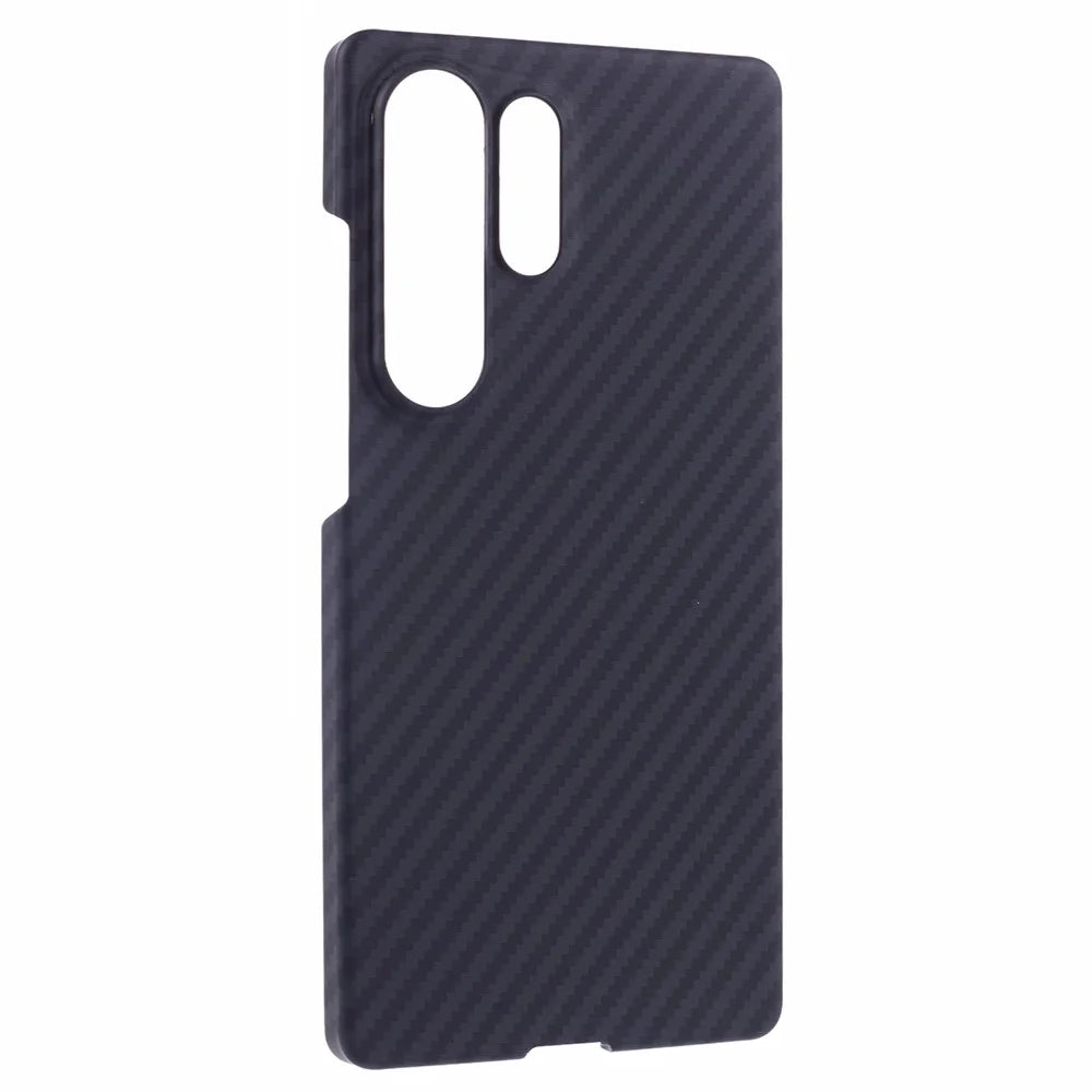 X-LEVEL For Samsung Galaxy S25 Ultra Magnetic Case Ultra-Thin PC Hard Phone Cover Carbon Fiber Texture - Black - 3