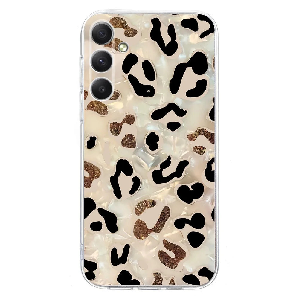 For Samsung Galaxy A18 5G / A18 4G / A17 5G / A17 4G / A26 5G Case Pattern Printing Shockproof Soft TPU Phone Cover - Leopard Print - 1