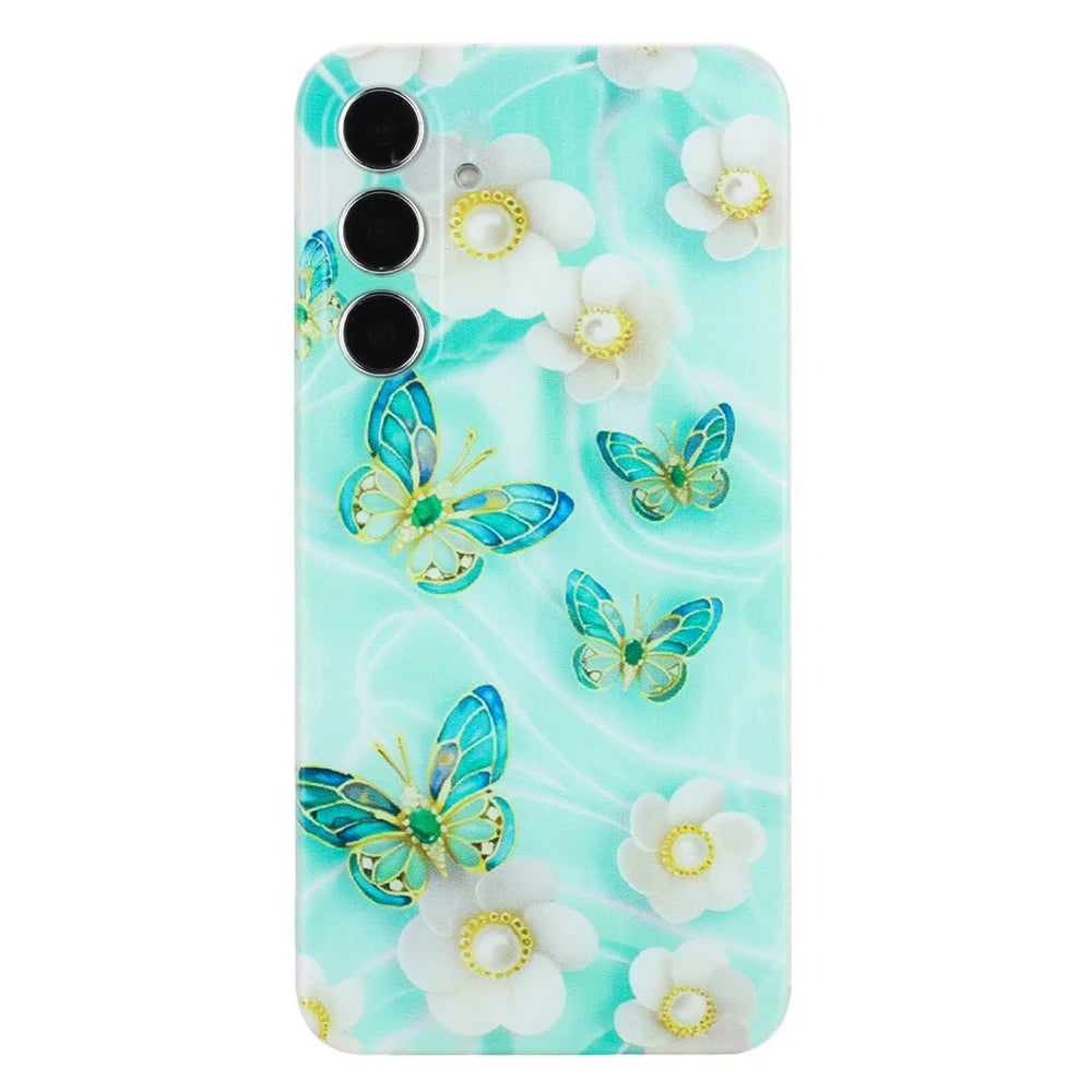 For Samsung Galaxy A36 5G Case Soft TPU Phone Back Cover Pattern Printing - Butterfly Flower - 1