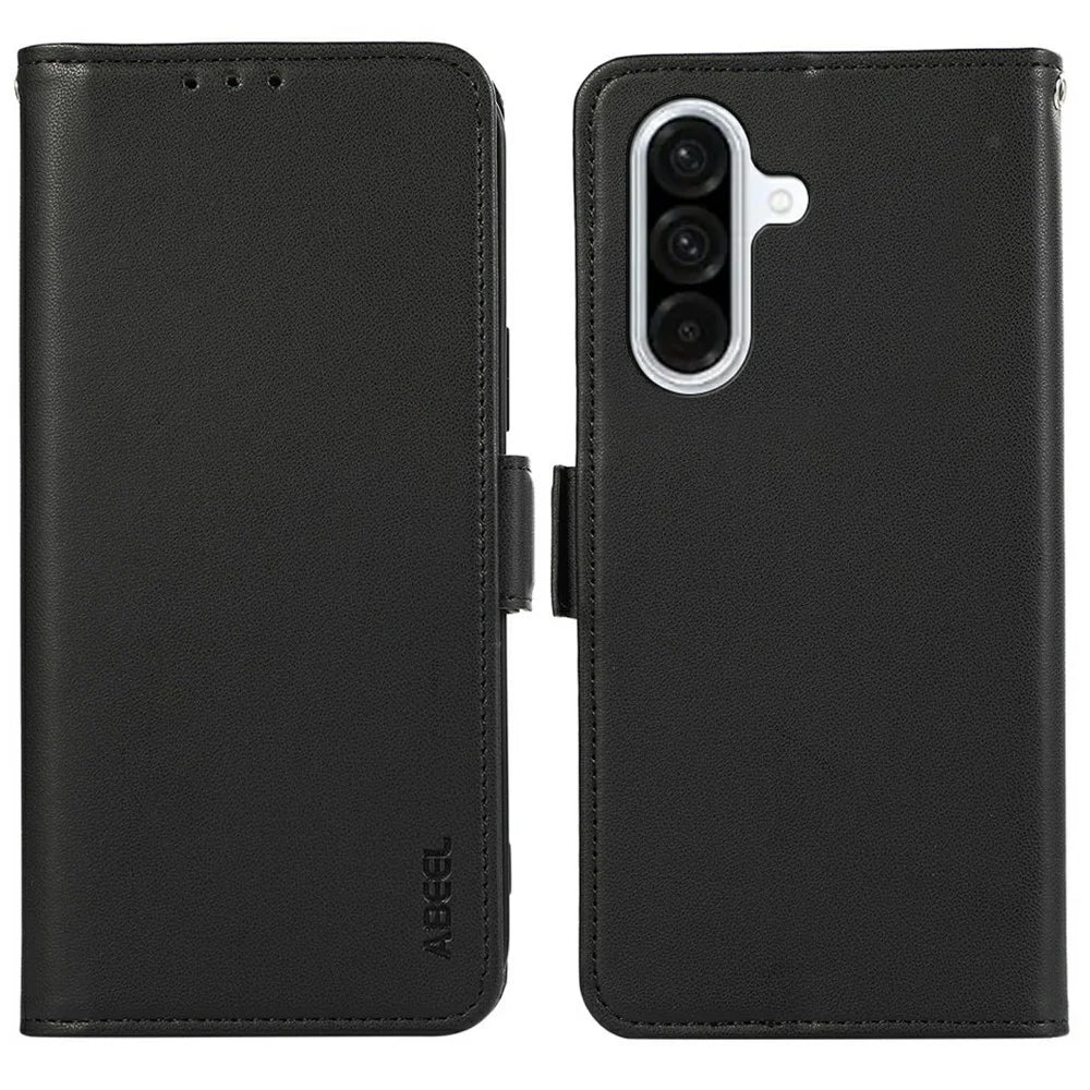 ABEEL For 	Samsung Galaxy A26 5G Case Leather Phone Cover with RFID Blocking Wallet - Black - 1