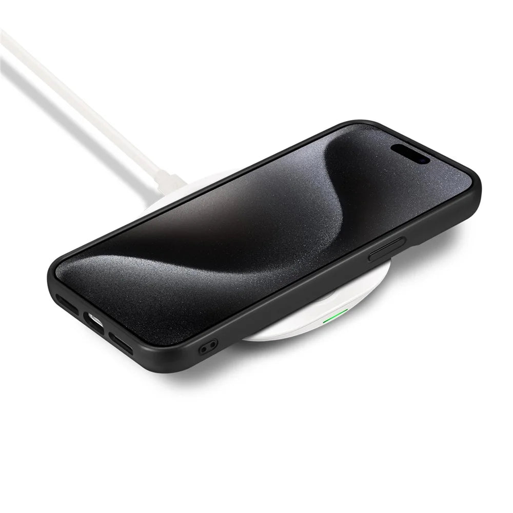 ESEBLE E2 For iPhone 15 Pro Max Magnetic Case RFID Blocking Retro Leather Back Cover with Detachable Card Holder - Black - 7
