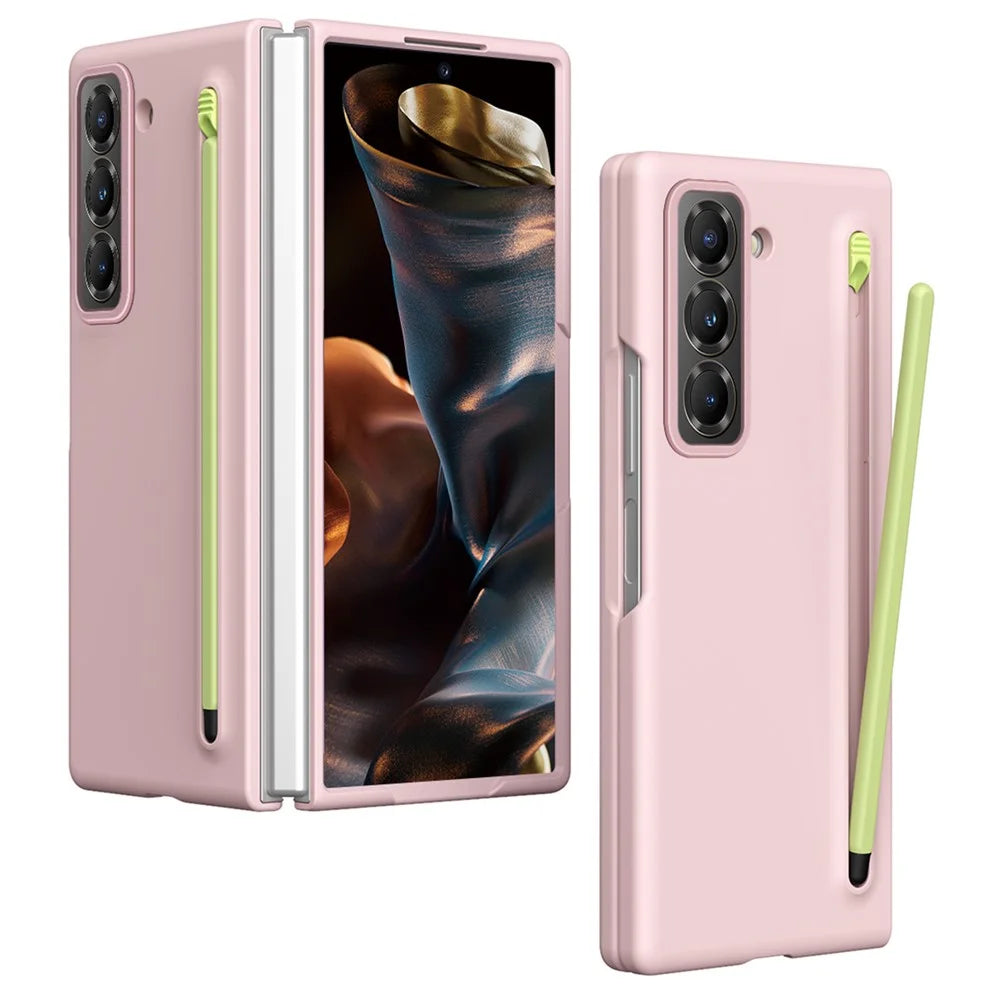 PC Phone Case for Samsung Galaxy Z Fold Special Mobile Cover with Stylus - Pink - 1