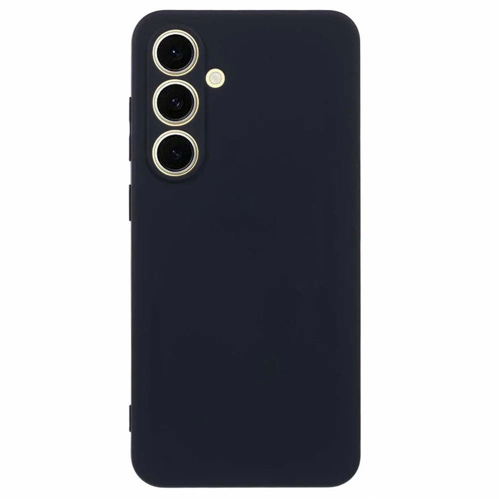 For Samsung Galaxy A36 5G Case TPU Back Soft Anti-Scratch Fiber Lining Phone Cover - Black - 1