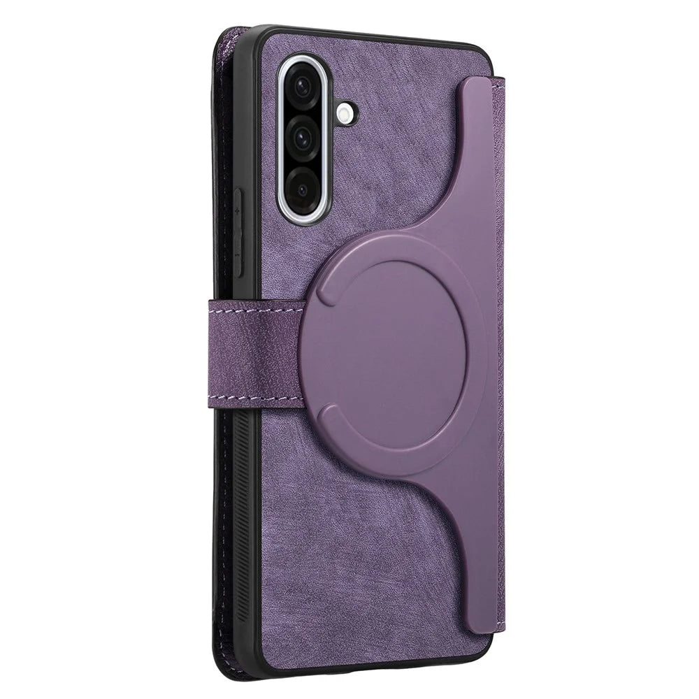 CASENEO For Samsung Galaxy A36 5G Magnetic Case  Detachable Leather Phone Wallet Cover - Purple - 3