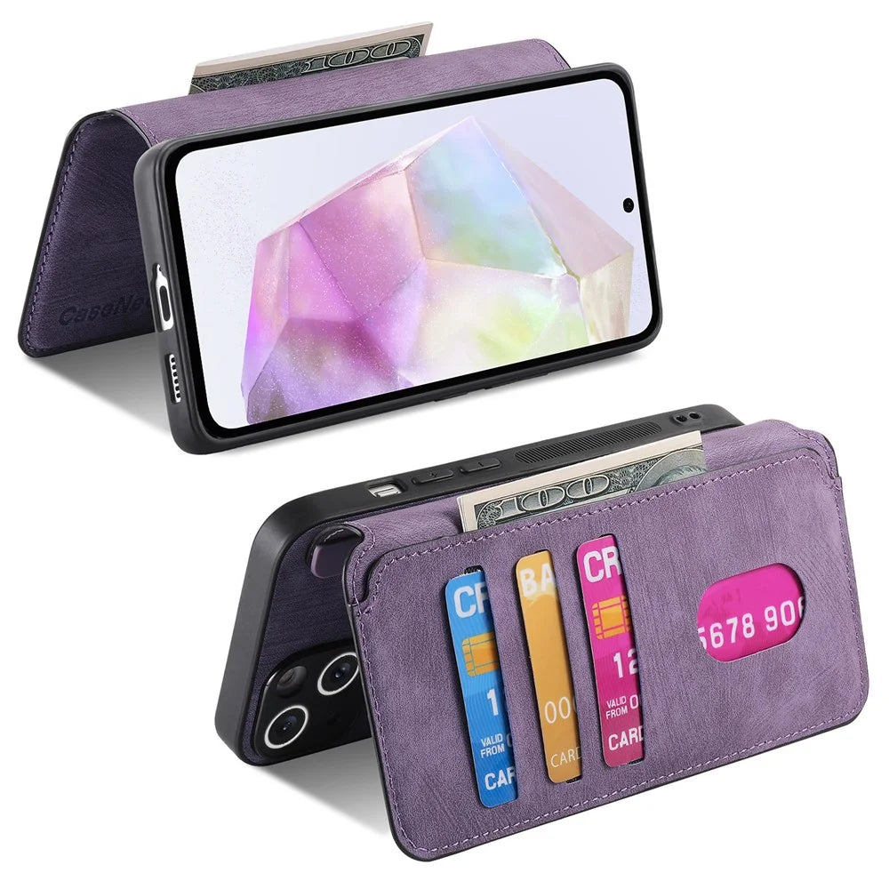 CASENEO For Samsung Galaxy A36 5G Magnetic Case  Detachable Leather Phone Wallet Cover - Purple - 6