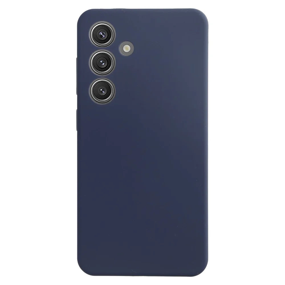 For Samsung Galaxy S24+ Case Silicone Shockproof Phone Protective Cover Shell - Dark Blue - 1