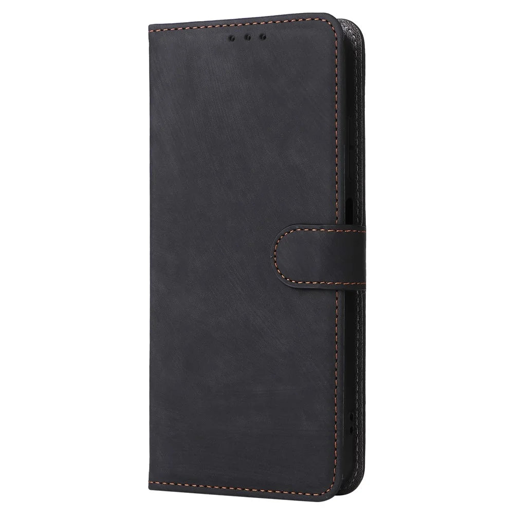 For ZTE Blade A35 / Blade A55 Wallet Case RFID Blocking PU Leather Cover Stand View - Black - 6