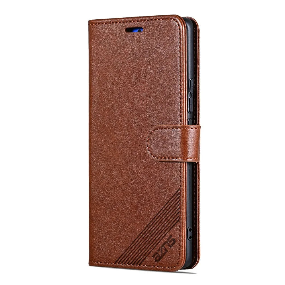 AZNS For Samsung Galaxy A26 5G Case Anti-Scratch PU Leather Stand Wallet Phone Cover - Brown - 7