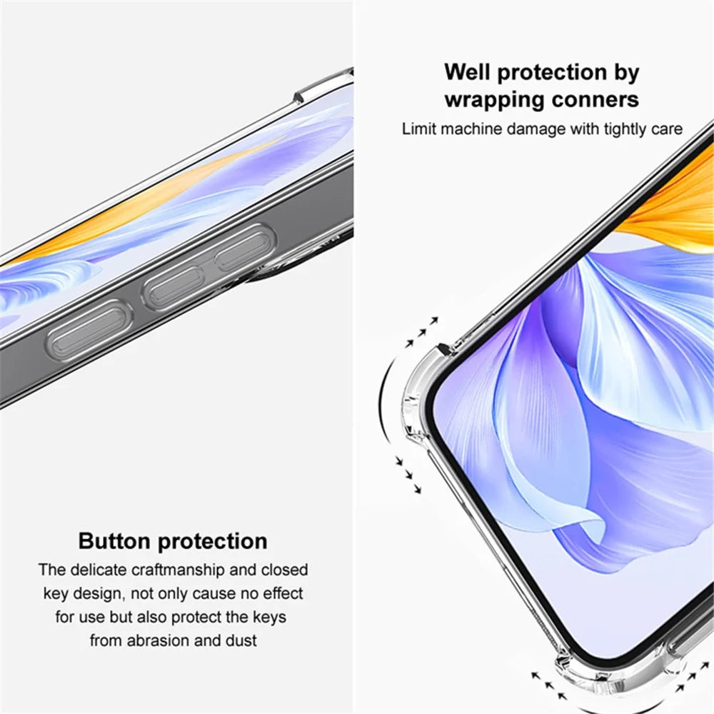 IMAK UX-4 Series For Samsung Galaxy A35 5G Case Straight Frame Four Corner Shockproof Clear TPU Cover - 3
