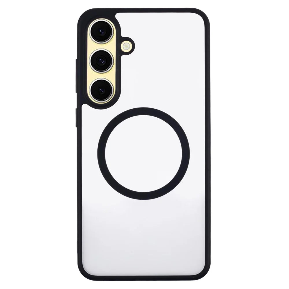 X-LEVEL For Samsung Galaxy S25 Magnetic Case PC + TPU Matte Anti Drop Cell Phone Cover - Black - 1