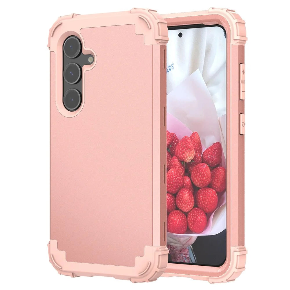 L-Style For Samsung Galaxy S25 Case Shockproof PC + TPU Phone Back Cover - Pink - 1
