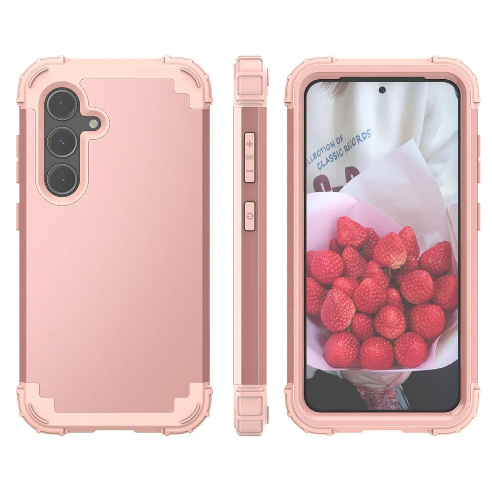 L-Style For Samsung Galaxy S25 Case Shockproof PC + TPU Phone Back Cover - Pink - 2