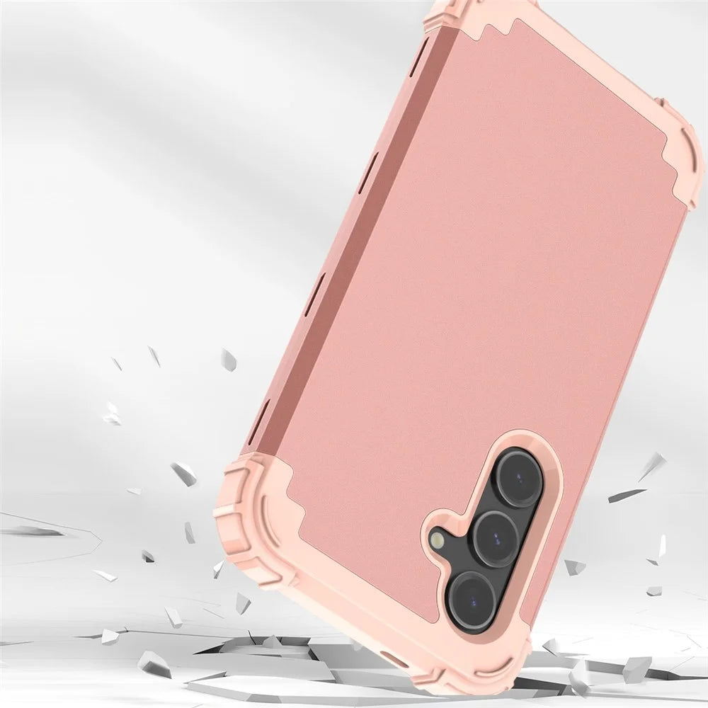 L-Style For Samsung Galaxy S25 Case Shockproof PC + TPU Phone Back Cover - Pink - 3